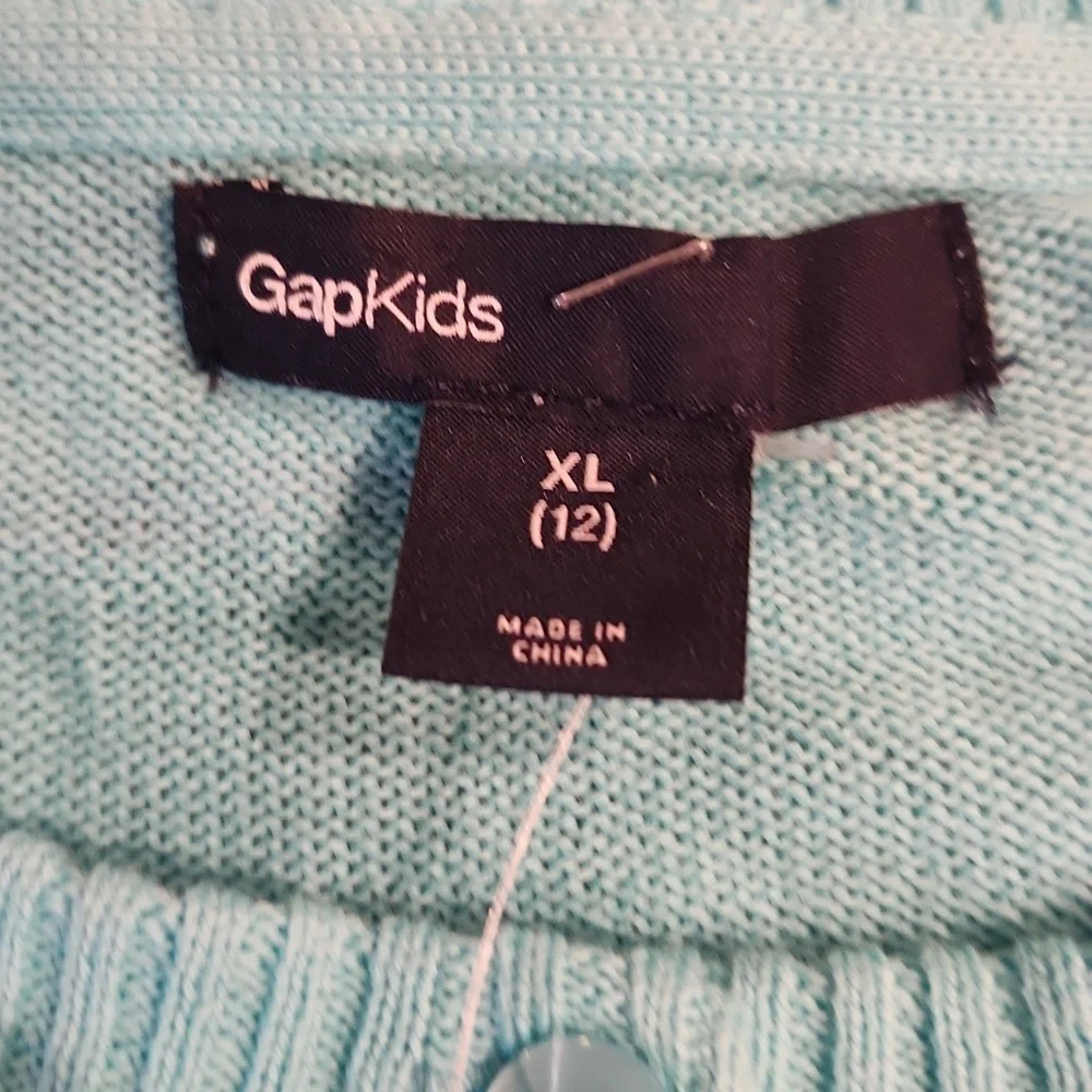 Gap Kids Teal Green Cardigan. NWT! Size XL.
